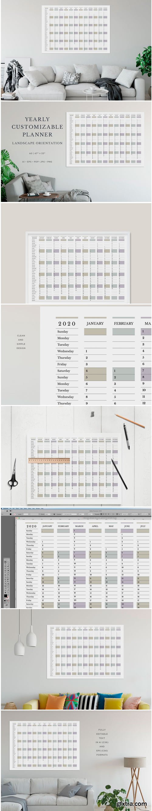 CM - 2020 Customizable Calendar Template 4088277