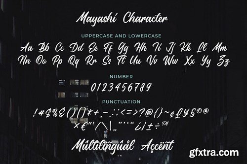 Mayashi - Brush Script Typeface