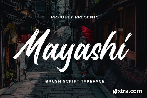 Mayashi - Brush Script Typeface