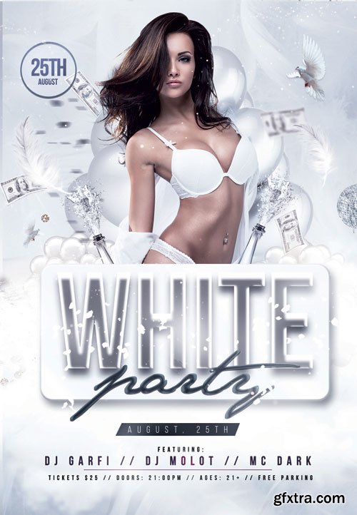 White party event - Premium flyer psd template