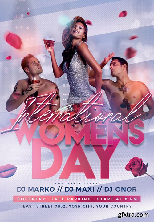 Womens day party - Premium flyer psd template