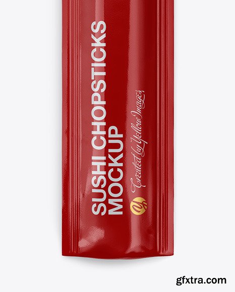 Chopsticks in Glossy Pack Mockup - Top View 48814
