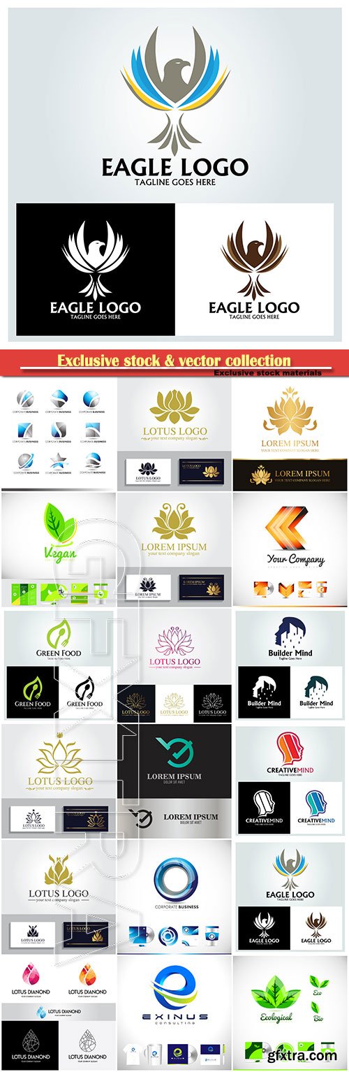 Logo vector template business set # 82