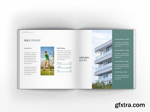 Golf Square Brochure Template