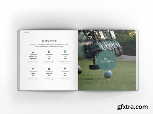 Golf Square Brochure Template