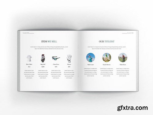 Golf Square Brochure Template