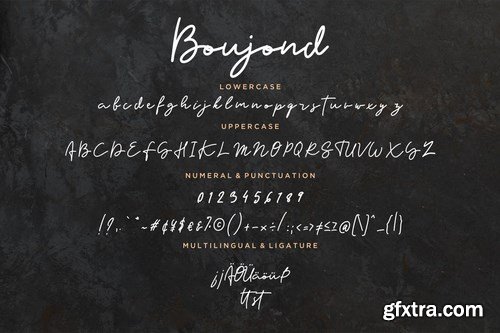 Boujond Signature Monoline Font