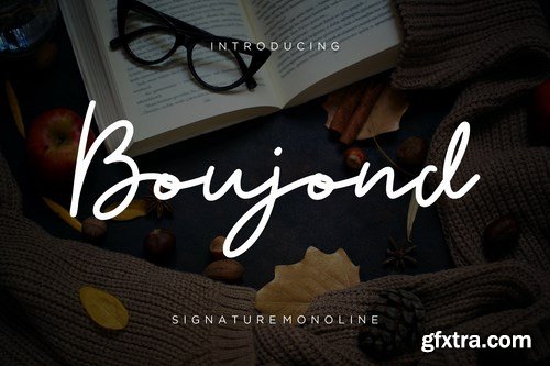 Boujond Signature Monoline Font