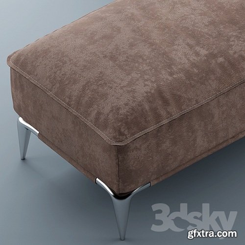 Poof rochebobois POUF RECTANGULAIRE ELLICA 3d model