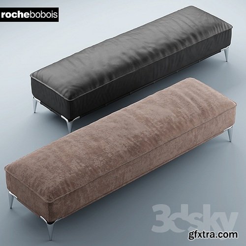 Poof rochebobois POUF RECTANGULAIRE ELLICA 3d model