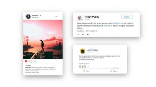 Udemy - Facebook Twitter Instagram - Animated Posts