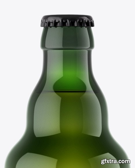 Green Beer Bottle Mockup 48826