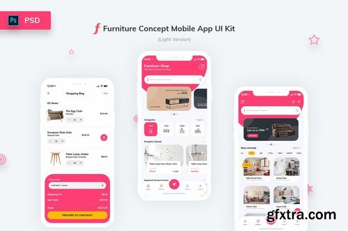 Furniture App UI Kit Light Version