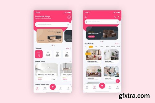 Furniture App UI Kit Light Version