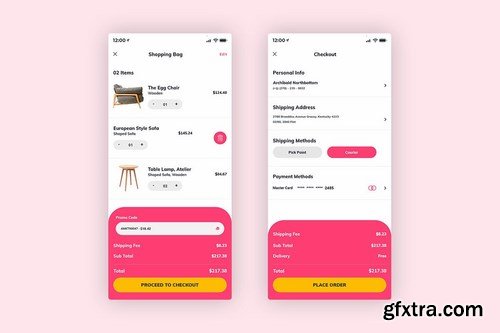 Furniture App UI Kit Light Version