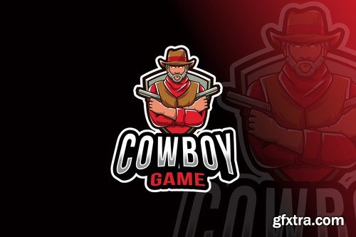 Cowboy Game Logo Template