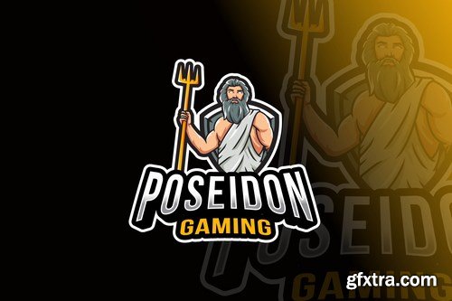 Poseidon Gaming Logo Template