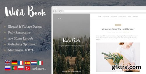 ThemeForest - Wild Book v1.8 - Vintage & Elegant WordPress Blog Theme - 10962274