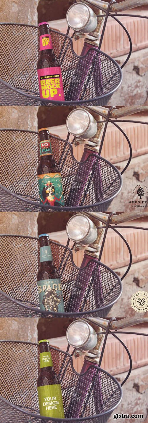 Bike Basket Beer Mockup