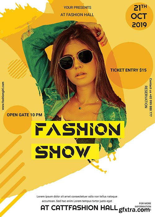 Fashion Show PSD Flyer Template