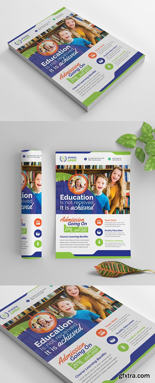 Multicolored School Flyer Layout 269583837