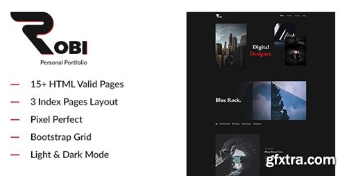 ThemeForest - Robi v1.0 - Creative and Personal Portfolio HTML5 Template - 23629991