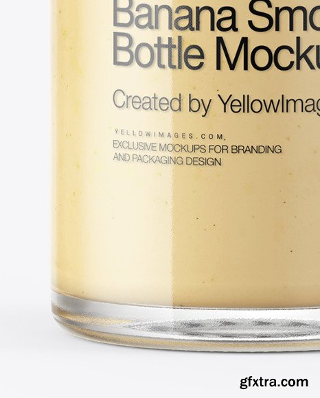 Banana Smoothie Bottle Mockup 48838