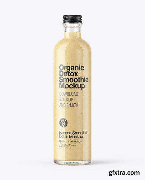 Banana Smoothie Bottle Mockup 48838