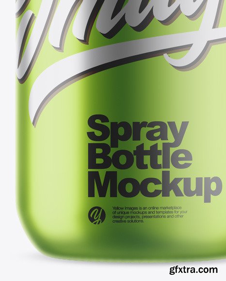 Metallic Spray Bottle Mockup 48843