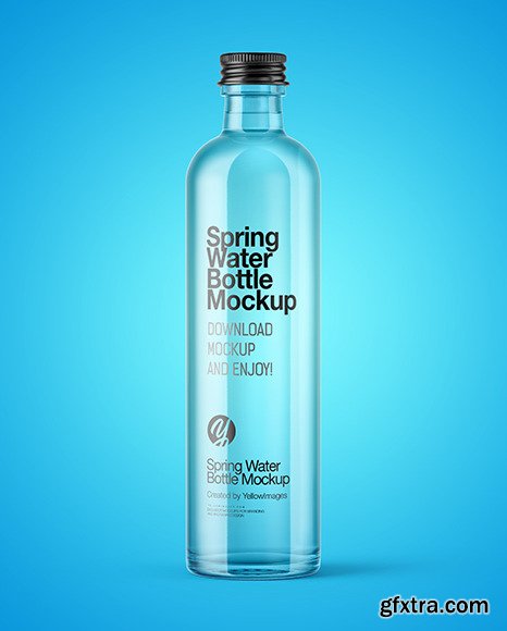 Glass Water Bottle Mockup 48848