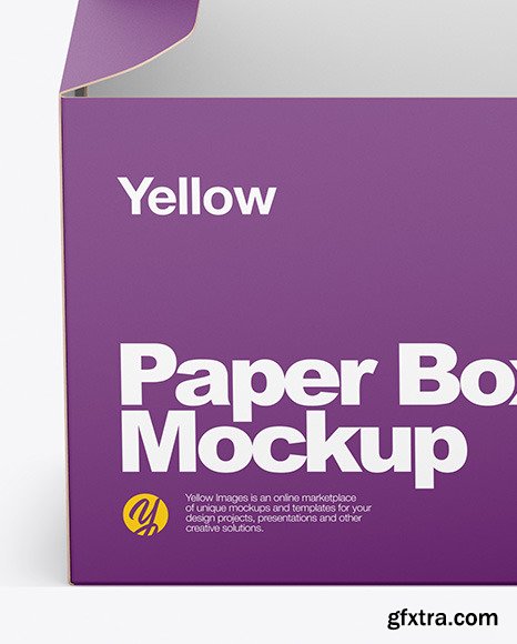 Opened Paper Box Mockup 48859