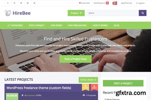 AppThemes - HireBee v1.4.9 - WordPress Freelance Marketplace Theme