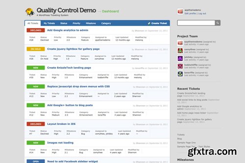 AppThemes - Quality Control v0.8.1 - Unique Issue Tracking WordPress Theme