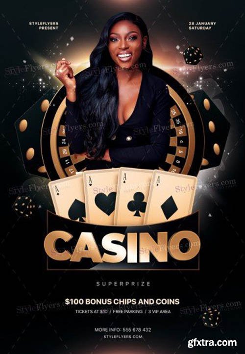 Casino V1709 2019 PSD Flyer Template