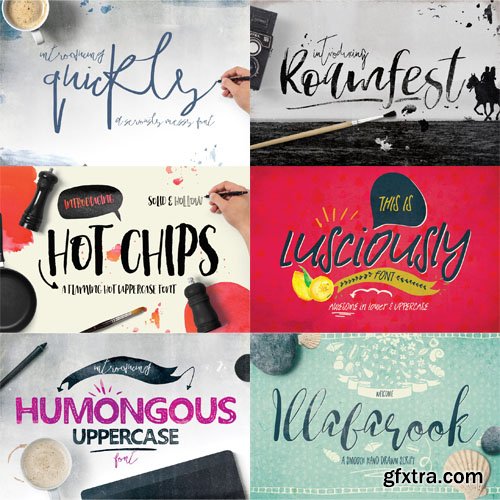 Creativeqube Design Studio - The Greatastic 58 Font Bundle - Over 1000 Illustrations + Patterns