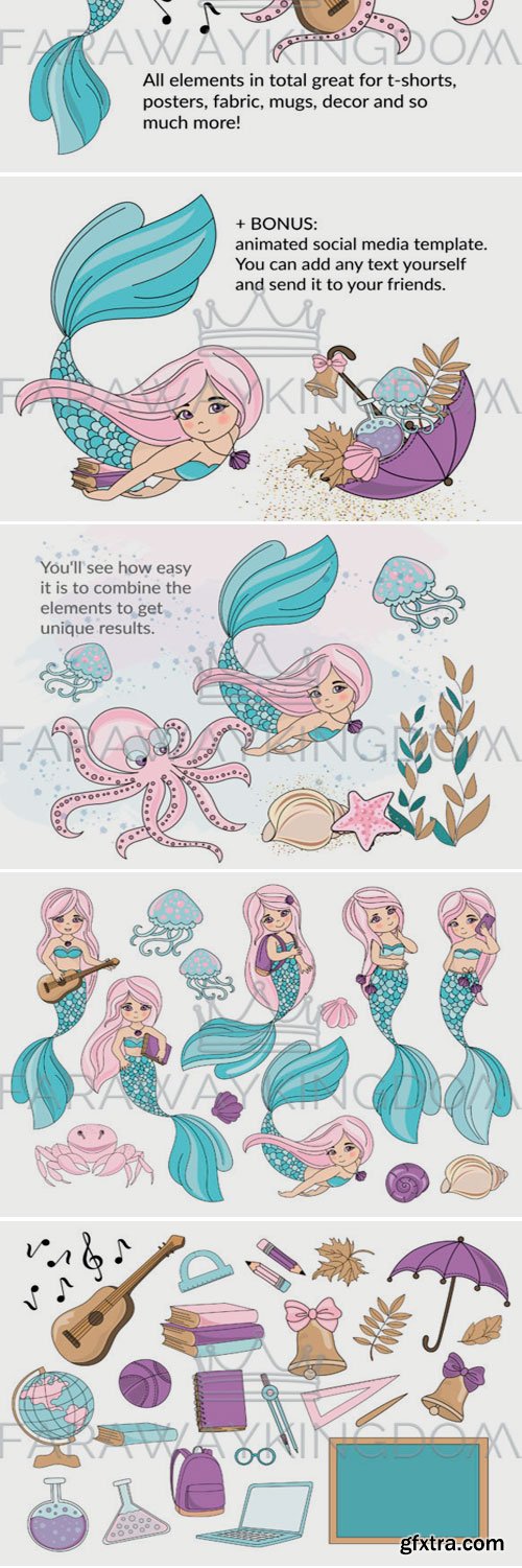 MERMAID SCHOOL Illustration Animation 1778844