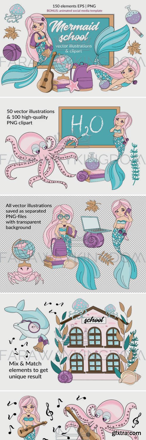 MERMAID SCHOOL Illustration Animation 1778844