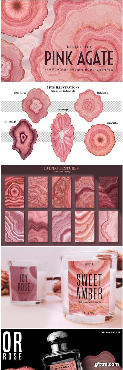 Pink Agate Illustrations & Textures 1777419