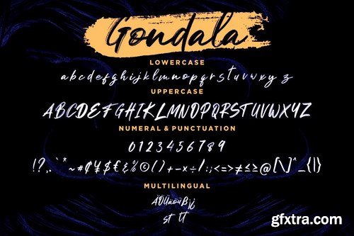 Gondala Handbrush Typeface