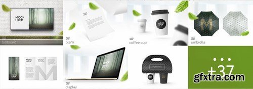 Branding Items Mock-up for guidelines. 41 PSD