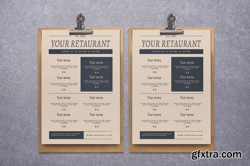 Vintage Menu