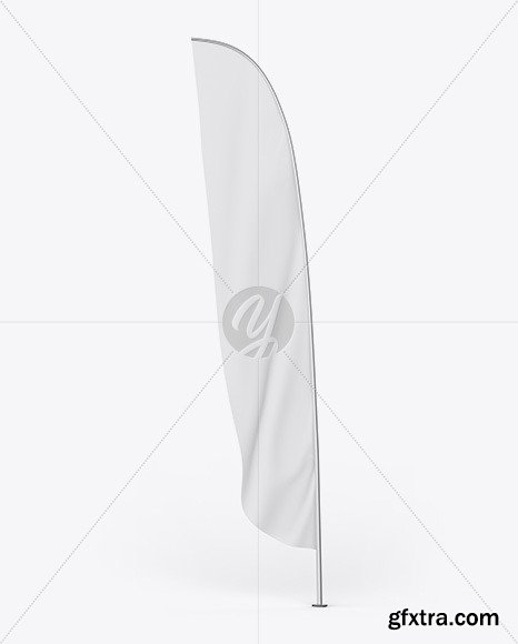 Matte Convex Flag Mockup 48888