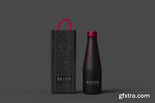 Metal Bottle Package Mockup