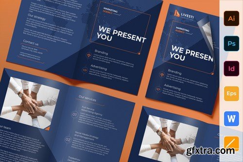 Marketing Agency Poster Flyer Business Card Brochure Bifold Trifold