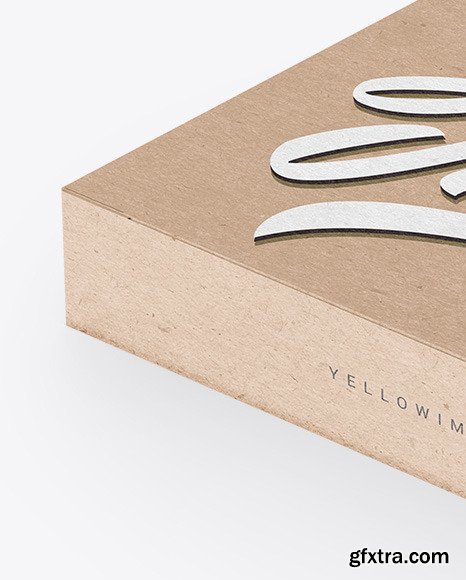 Kraft Paper Box Mockup - Half Side View 48795