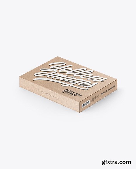 Kraft Paper Box Mockup - Half Side View 48795