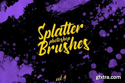 Splatter Stamp Photoshop Brushes Vol. 4