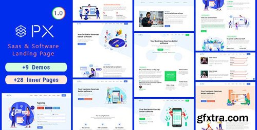 ThemeForest - PXaas v1.0.5 - App & Software Landing Page Theme - 23230063