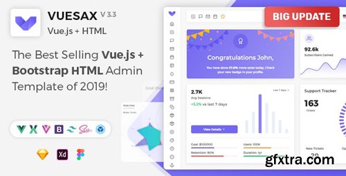 ThemeForest - Vuesax v3.2 - Vuejs + HTML Admin Dashboard Template - 23328599