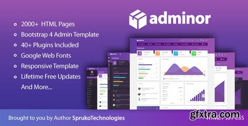 ThemeForest - Adminor v1.0 - Clean & Modern Responsive Bootstrap4 Admin Dashboard HTML5 Template - 22853174